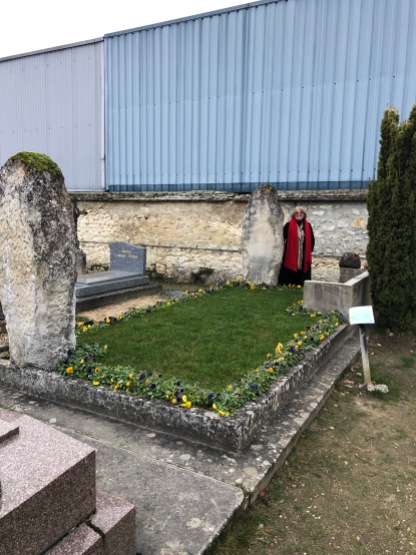 My mother at Gurdjieff's grave in Fontainebleau - truly amazing energy